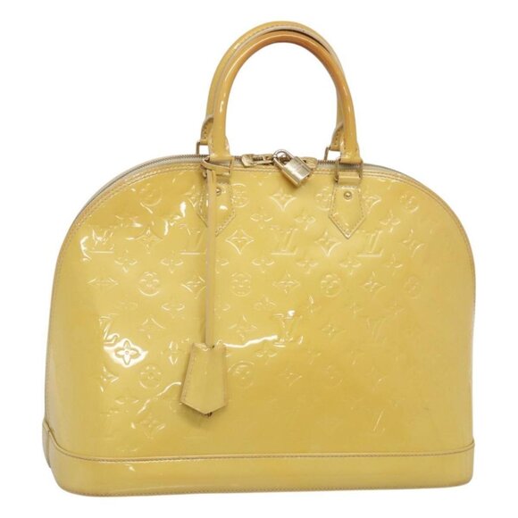 LOUIS VUITTON Monogram Vernis Alma GM Hand Bag Broncorail M91450 LV Auth 121047 - Picture 1 of 16